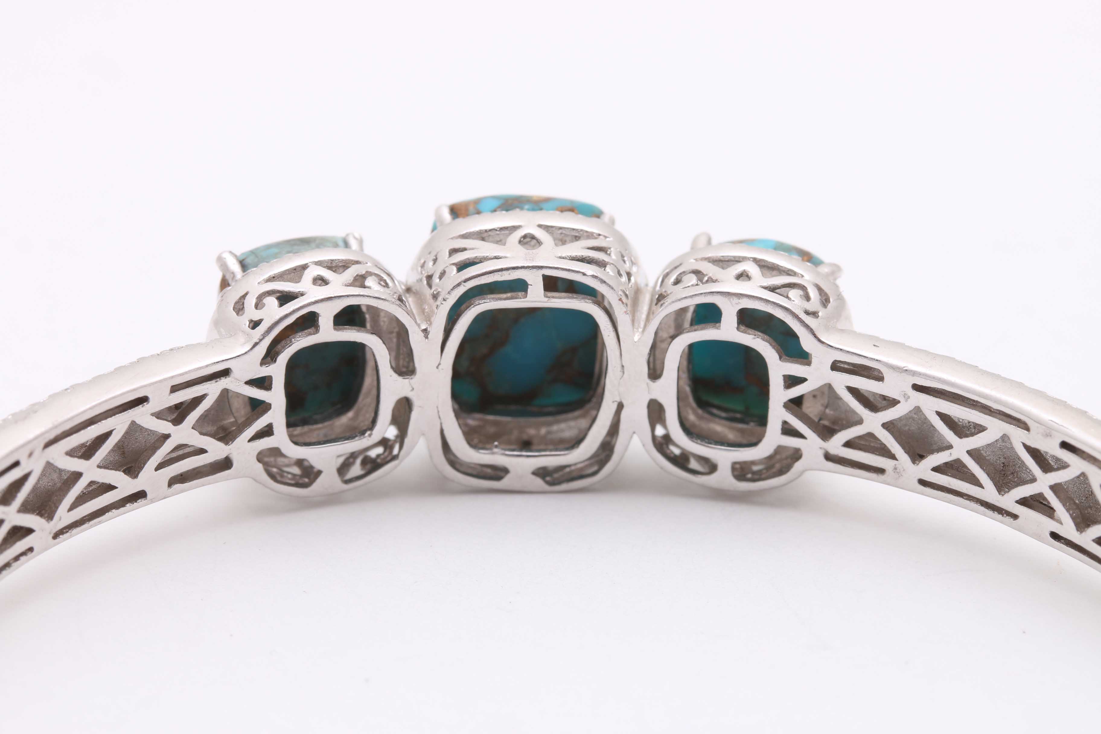 Karis Silver Tone Turquoise and Green Cubic Zirconia Jewelry