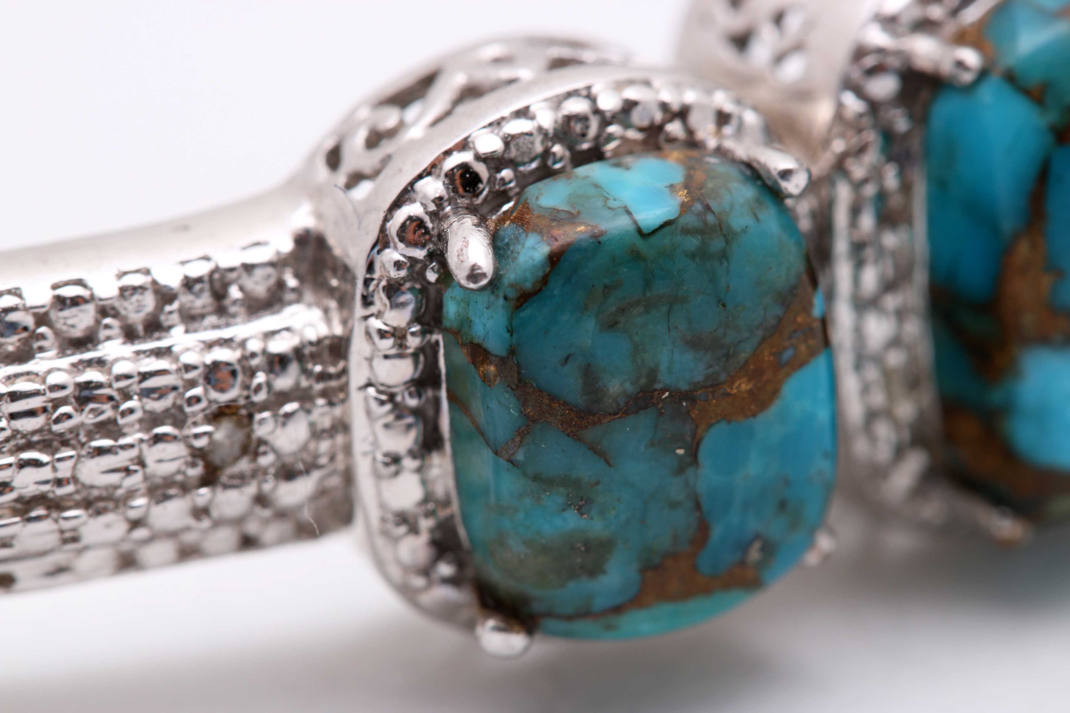 Karis Silver Tone Turquoise and Green Cubic Zirconia Jewelry