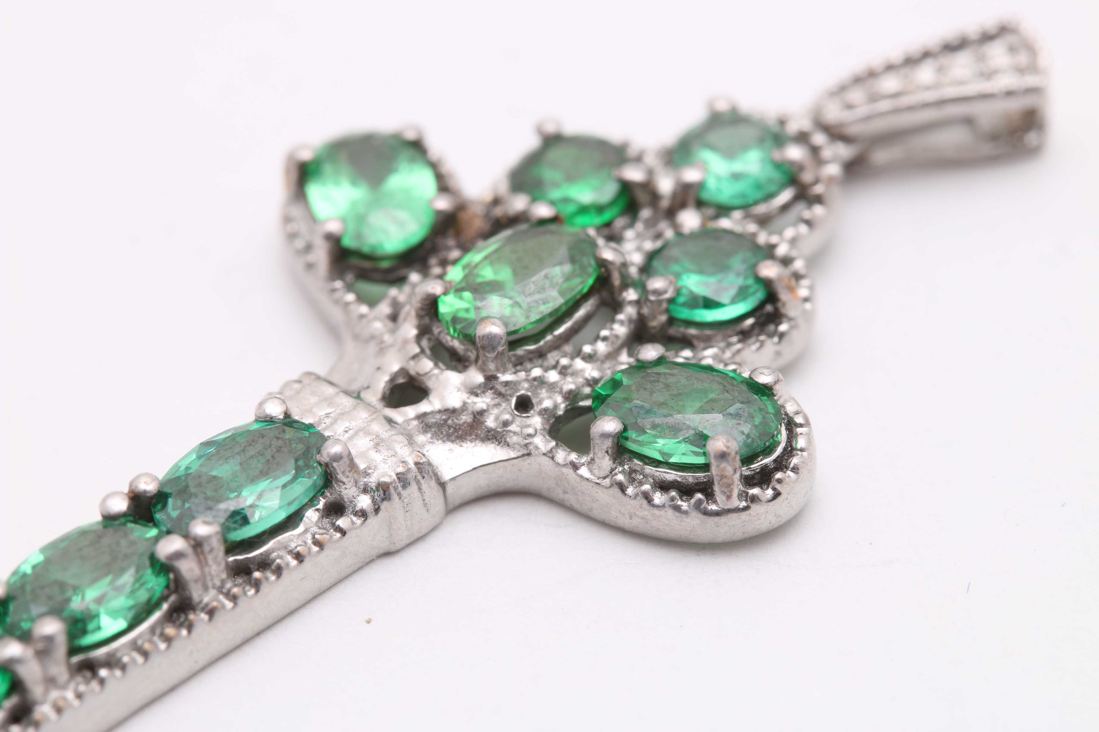 Karis Silver Tone Turquoise and Green Cubic Zirconia Jewelry
