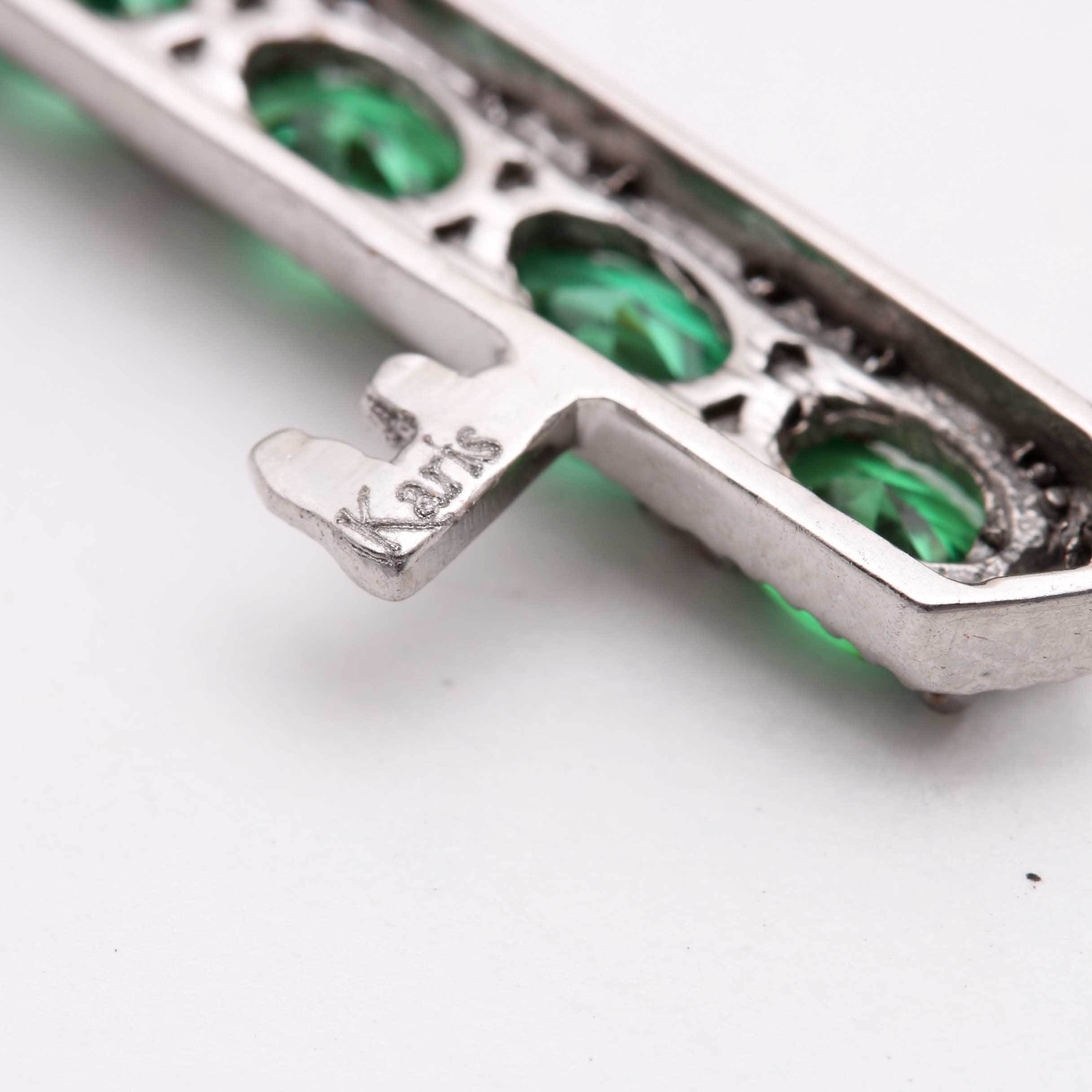 Karis Silver Tone Turquoise and Green Cubic Zirconia Jewelry