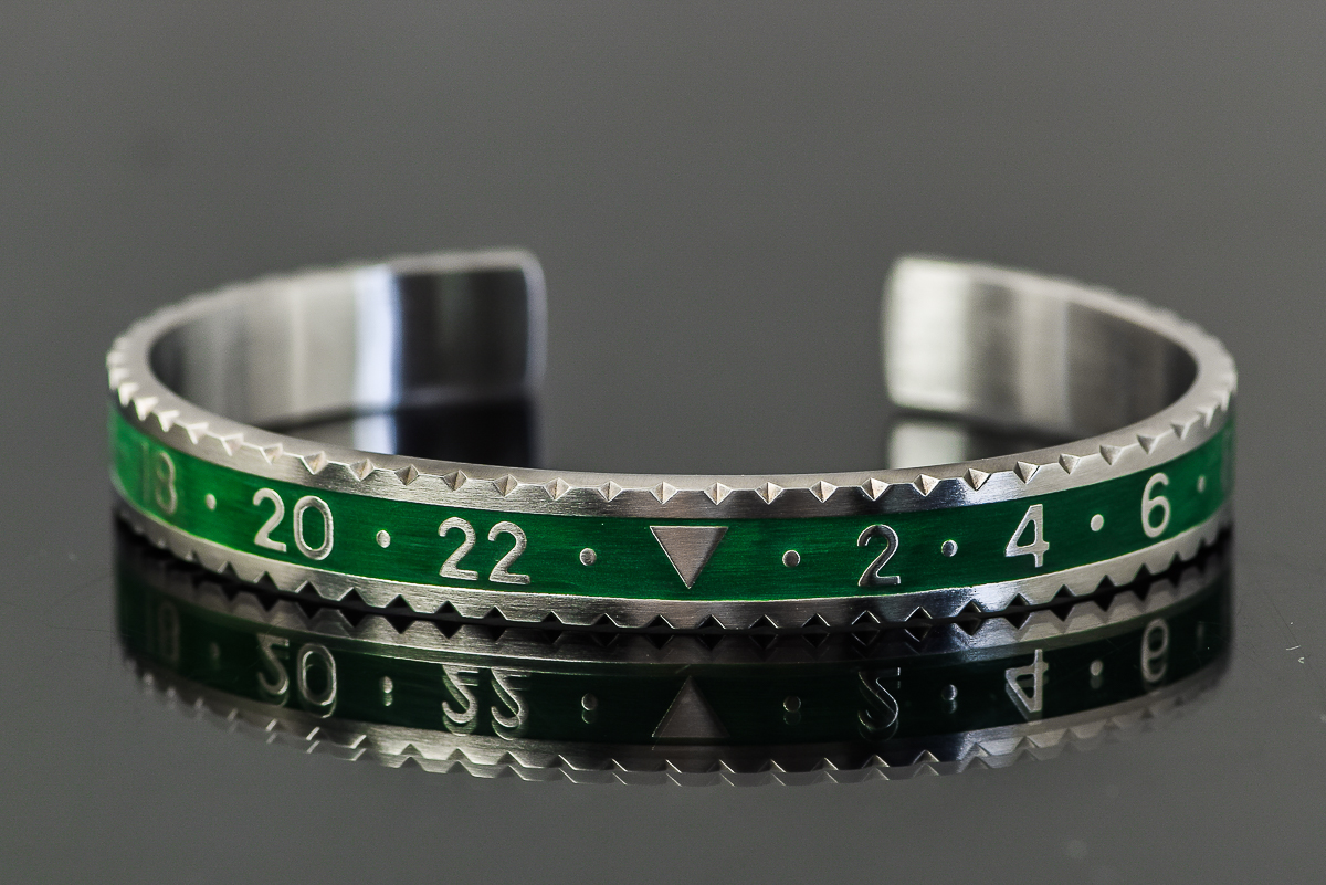 Nickel Green Numbered Cuff