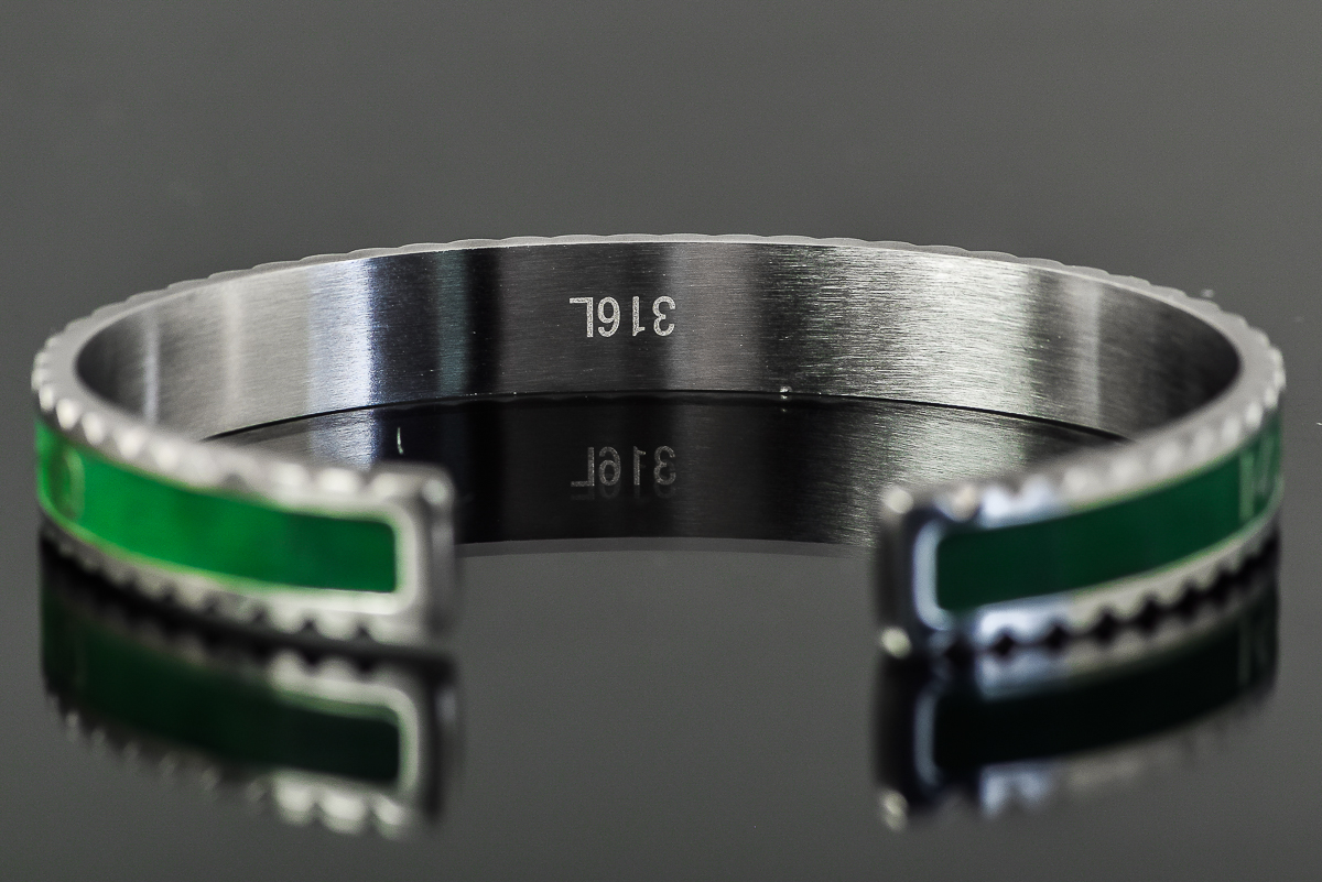 Nickel Green Numbered Cuff