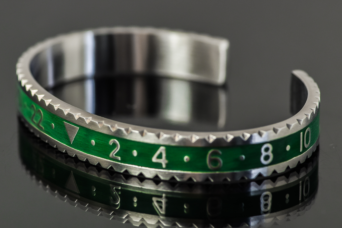 Nickel Green Numbered Cuff