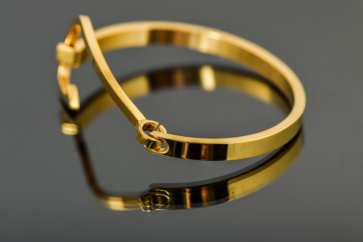 Gold Plated Stainless Steel Fish Hook Bracelet