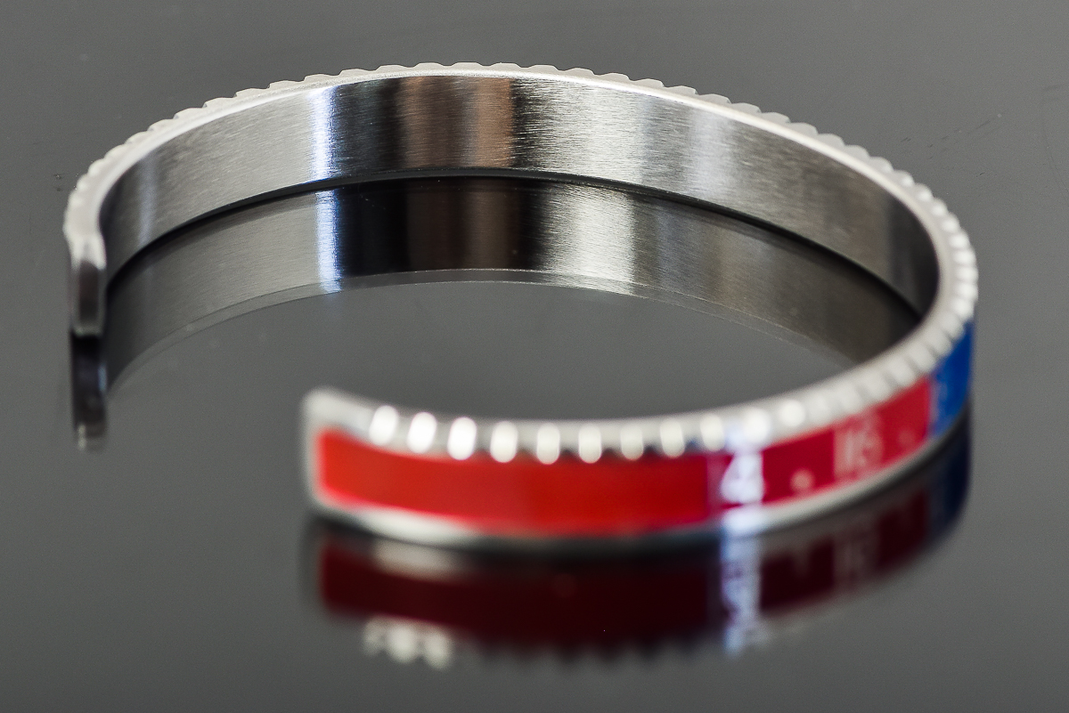 Nickel Red and Blue Numbered Cuff