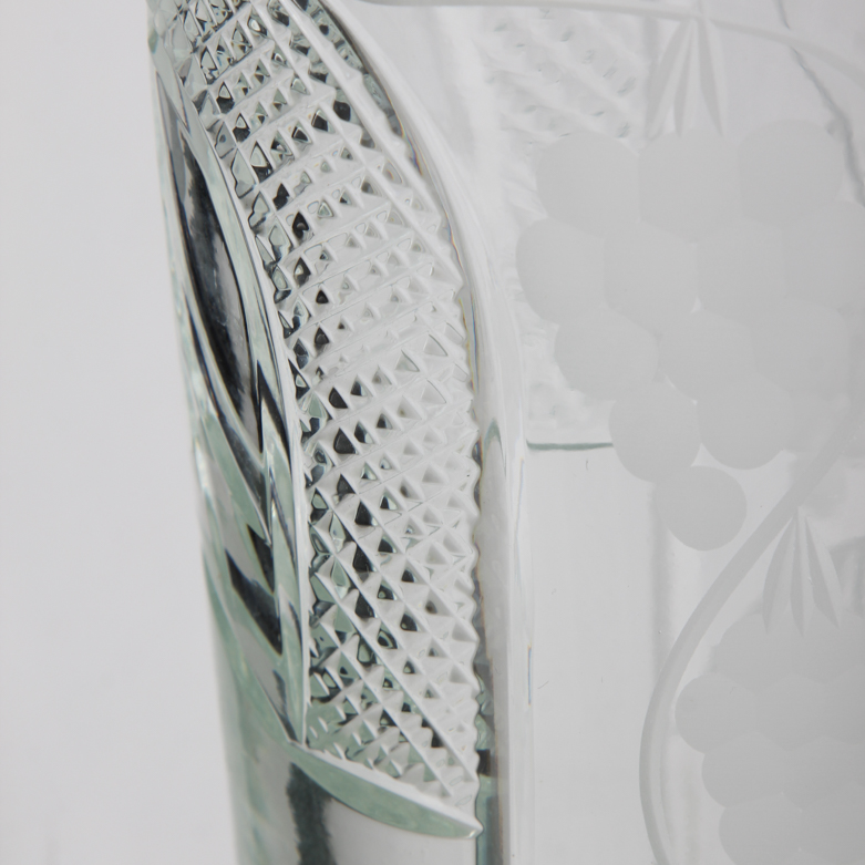 Vintage Cut Glass Russian Liquor  Bottles