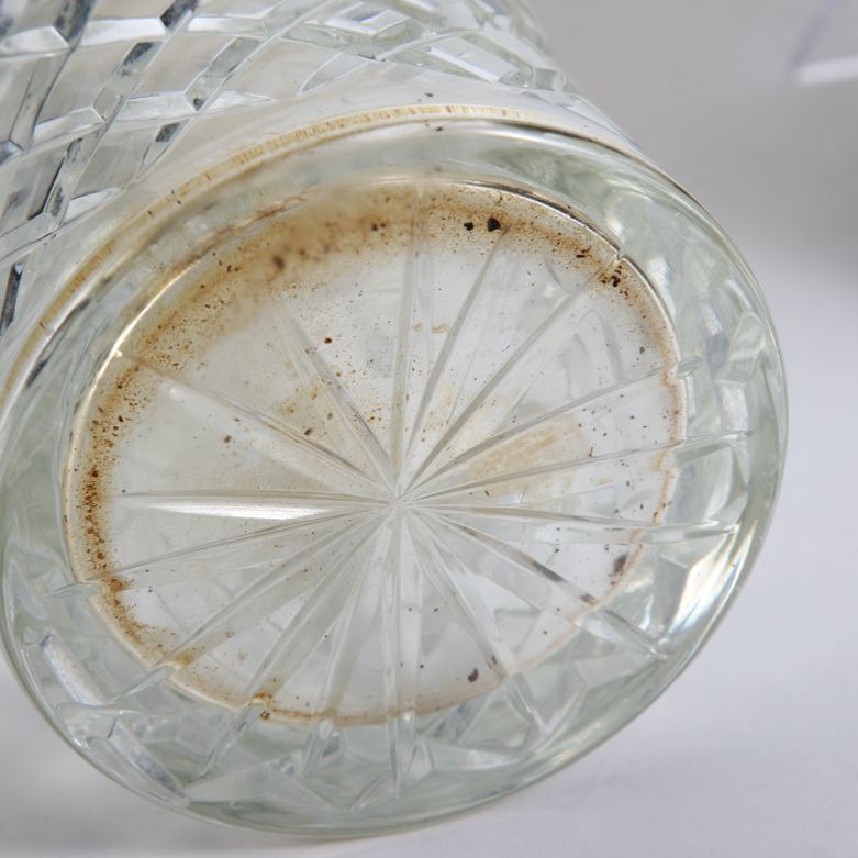 Vintage Cut Glass Russian Liquor  Bottles