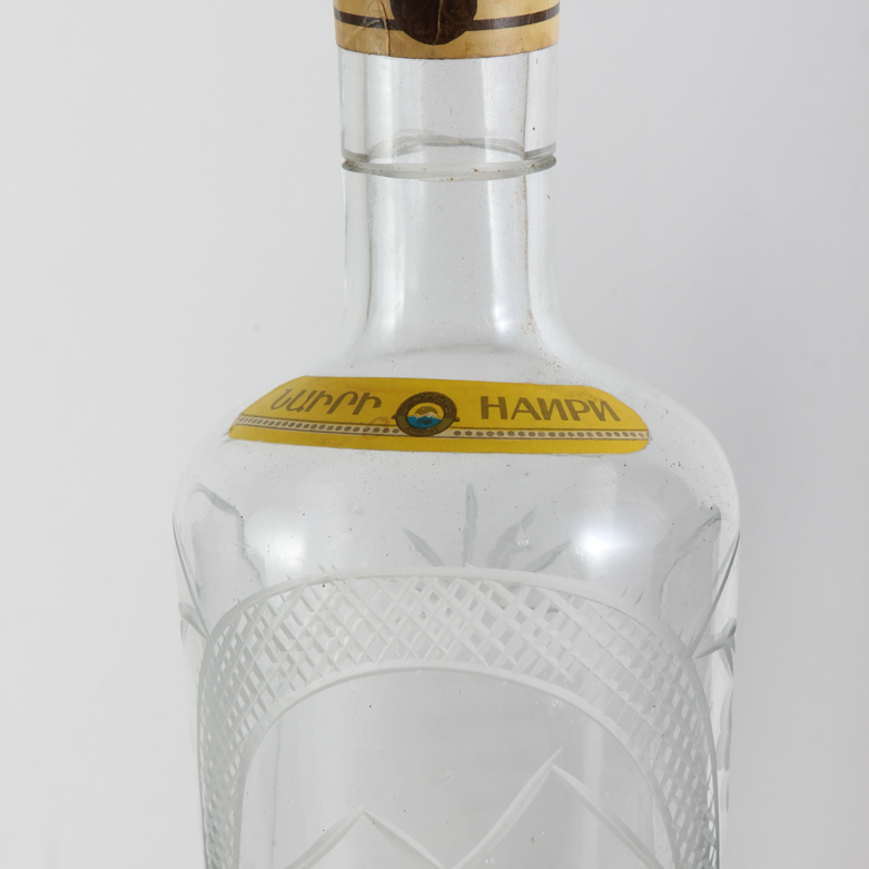 Vintage Cut Glass Russian Liquor  Bottles