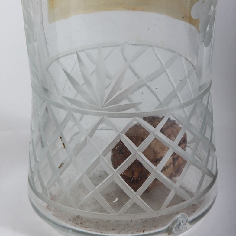 Vintage Cut Glass Russian Liquor  Bottles