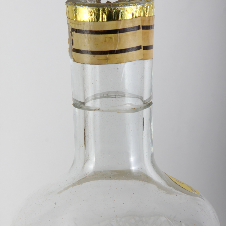 Vintage Cut Glass Russian Liquor  Bottles