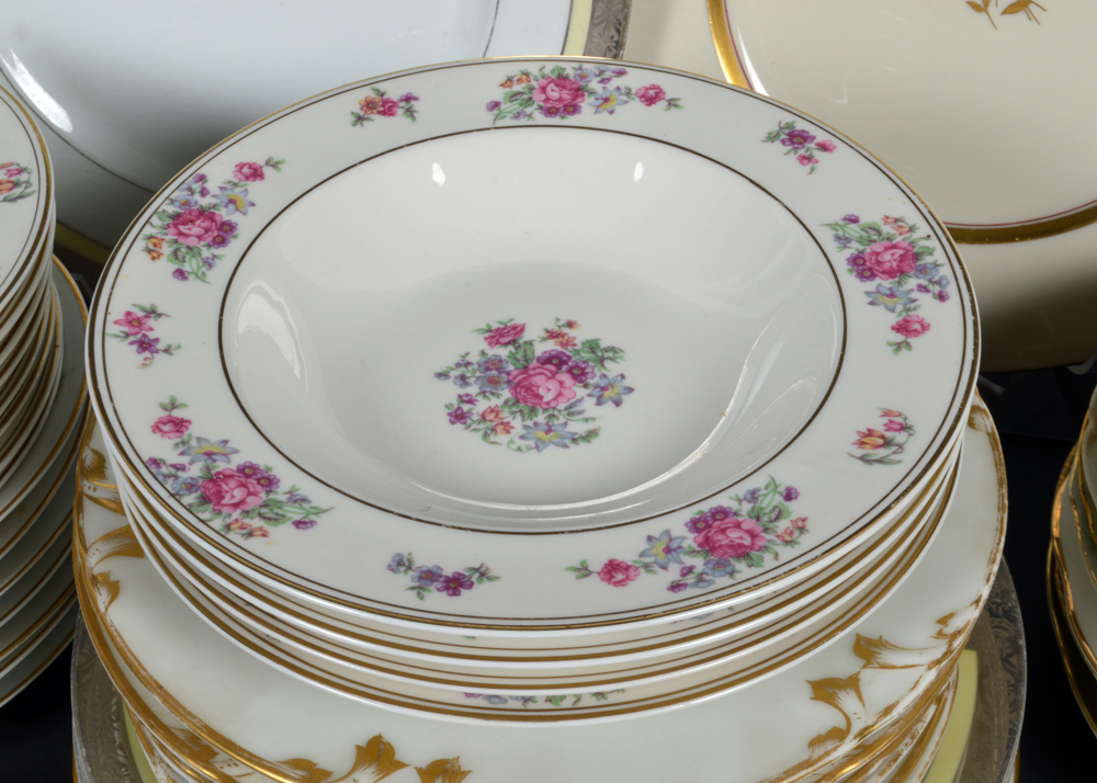 Decorative Mixed China Collection with Haviland Hutschenreuther and Lenox