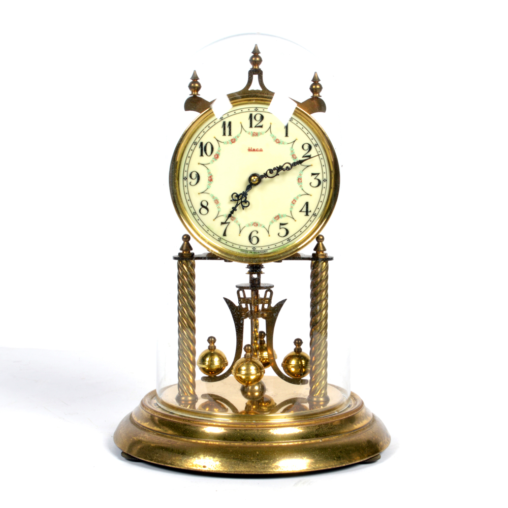 Vintage German Heco Brass Anniversary Clock