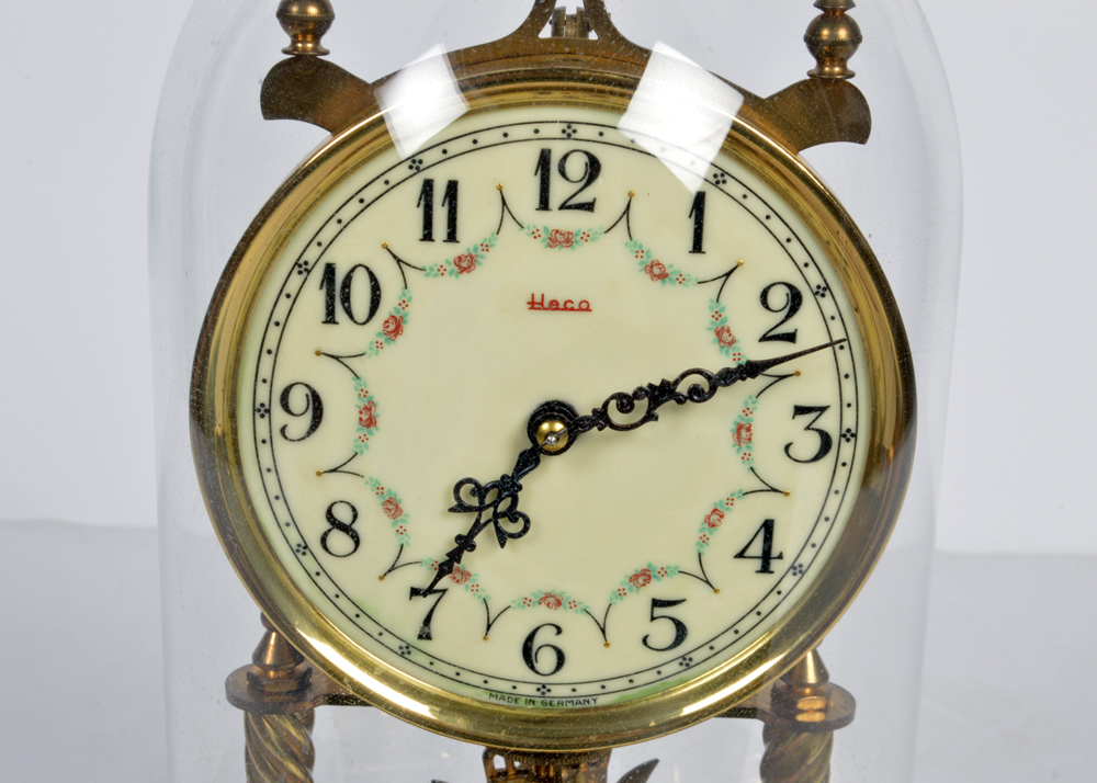 Vintage German Heco Brass Anniversary Clock