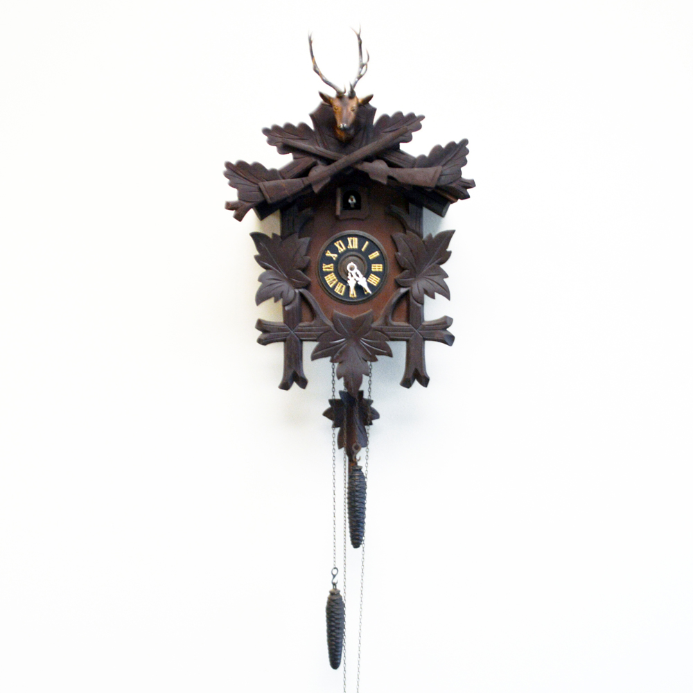 Vintage German Wooden Bachmaier & Klemmer Cuckoo Clock