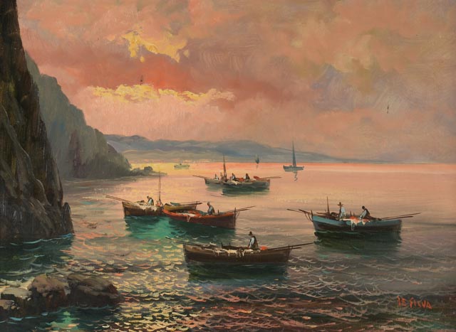 De Silva Original Oil Painting on Linen Seascape