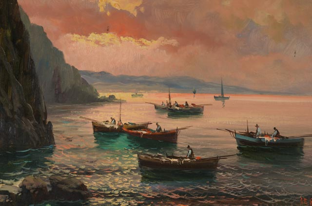 De Silva Original Oil Painting on Linen Seascape