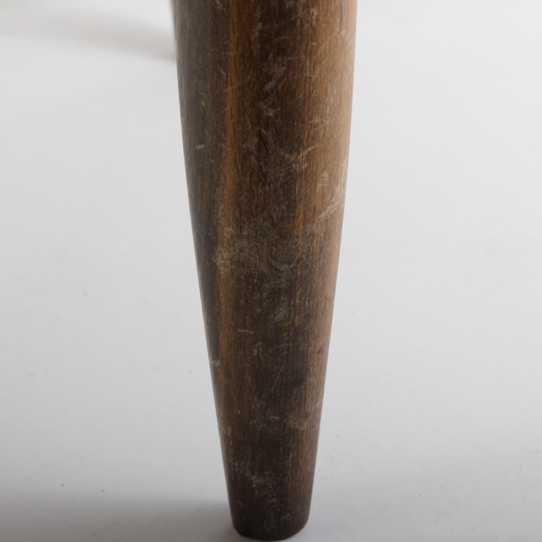 Mid Century Woven Rush Seat Footstool