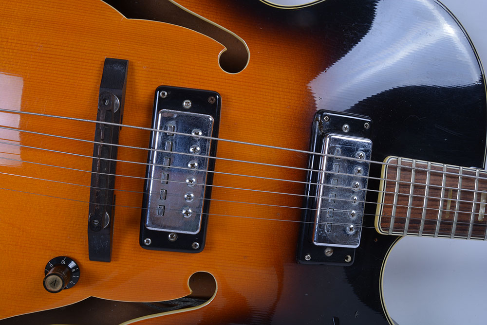 1970s Ventura Hollow Body Guitar With Canvas Case