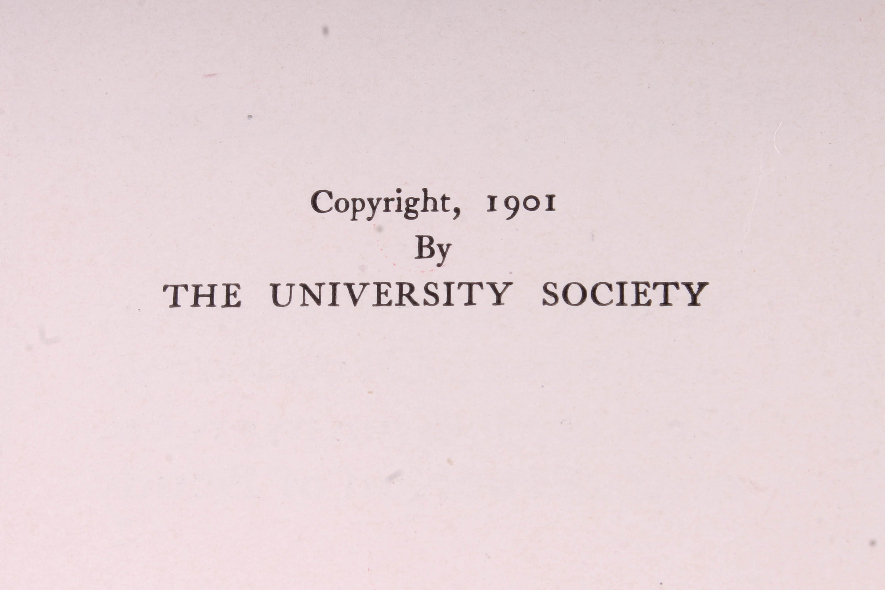 1901 University Society Shakespeare Collection