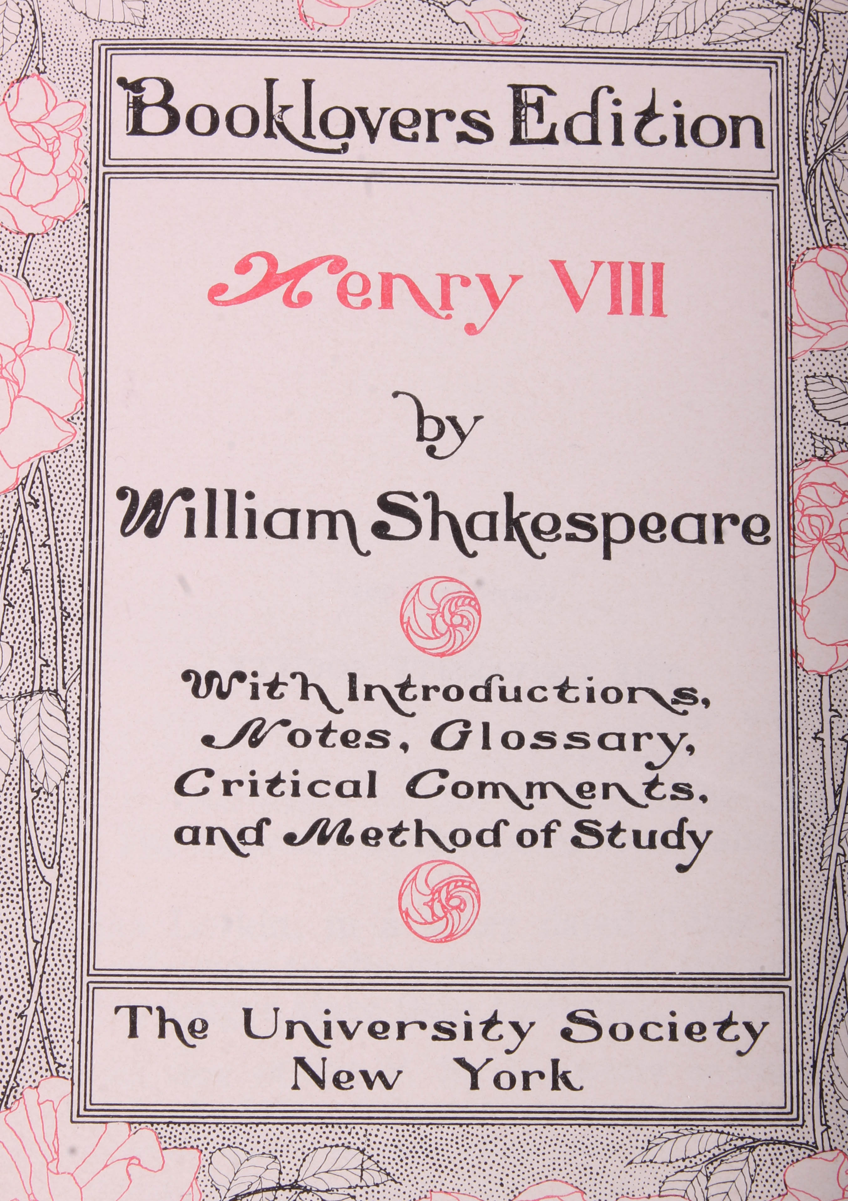 1901 University Society Shakespeare Collection