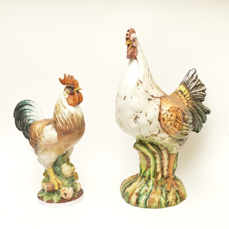 Grouping of Chicken Figurines