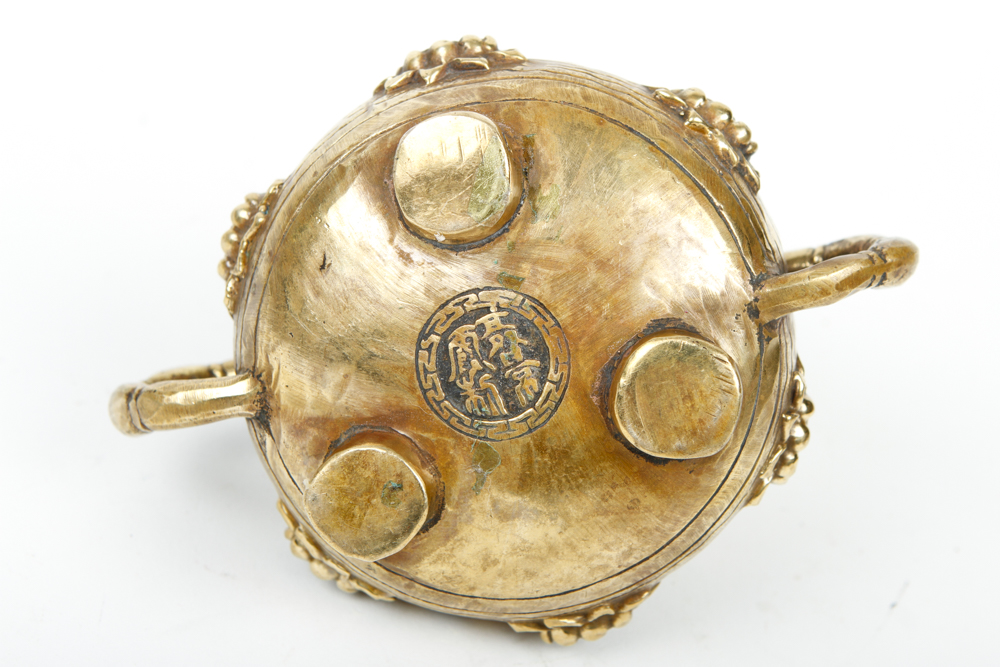 Vintage Chinese Bronze Lotus Censer