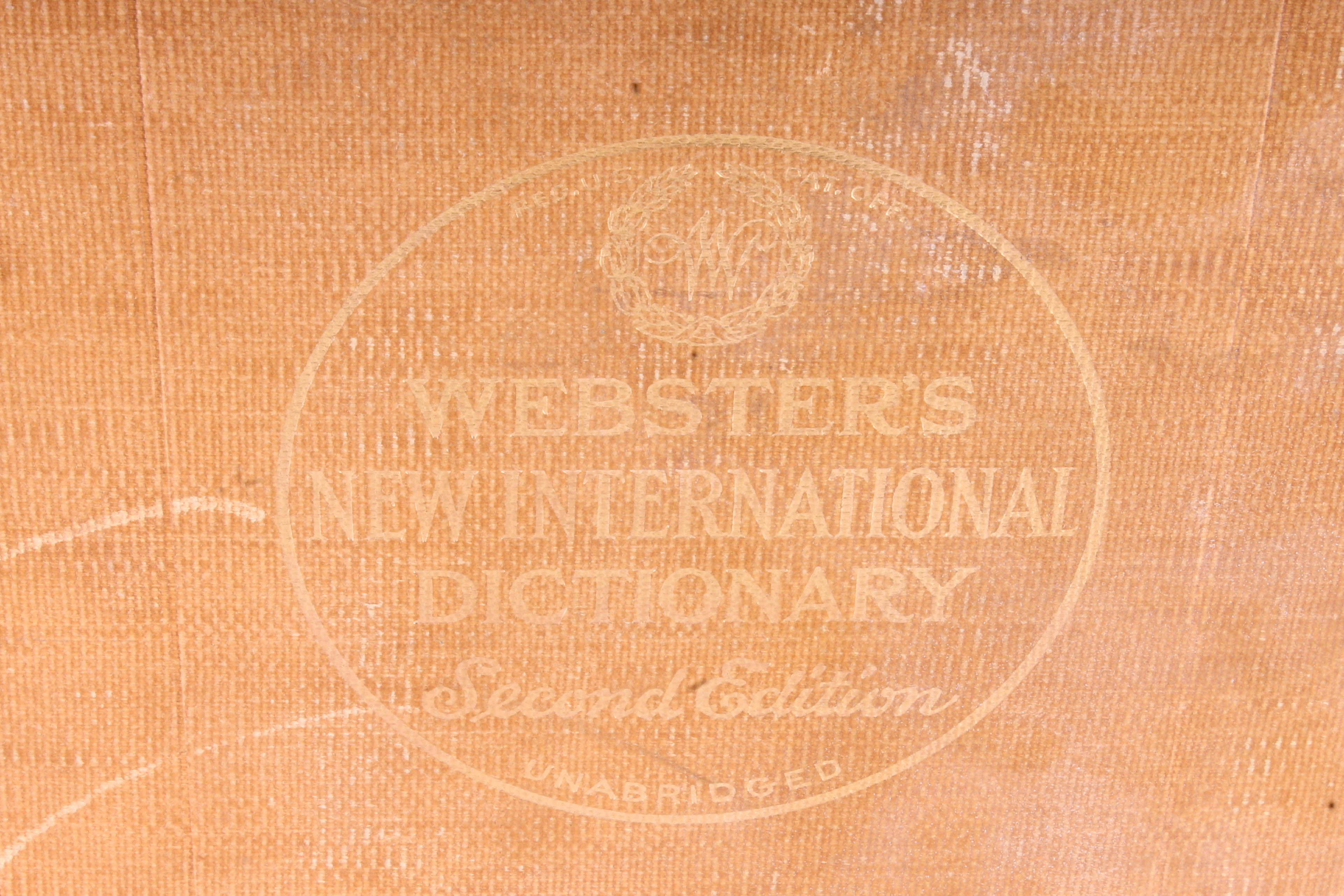 "1934" Websters New International Dictionary by G.& C. Merriam Co.
