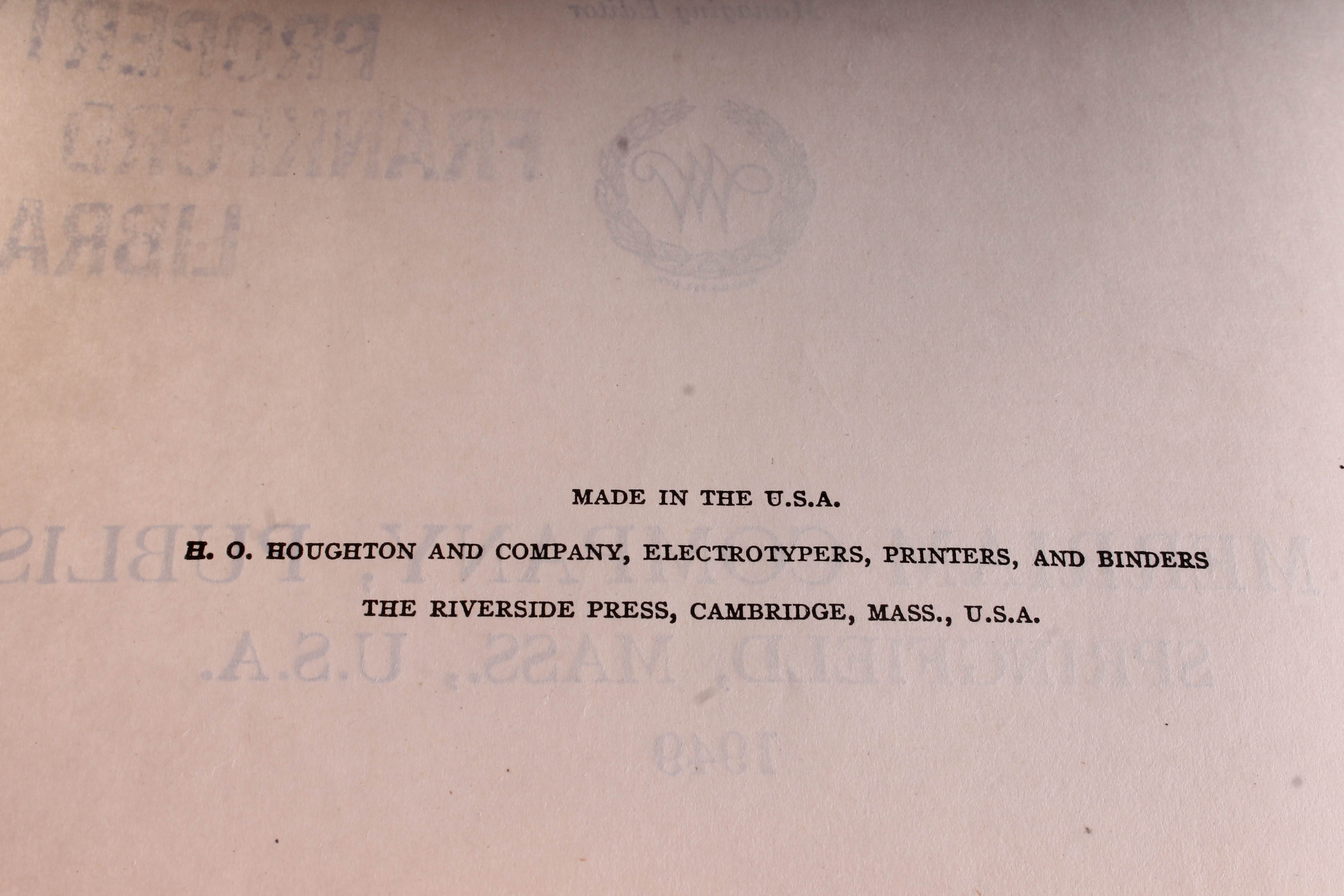 "1934" Websters New International Dictionary by G.& C. Merriam Co.