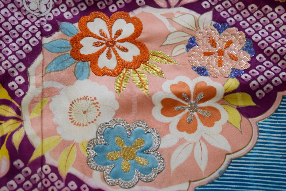 Taisho Period (1920's) Wedding Kimono with Couching