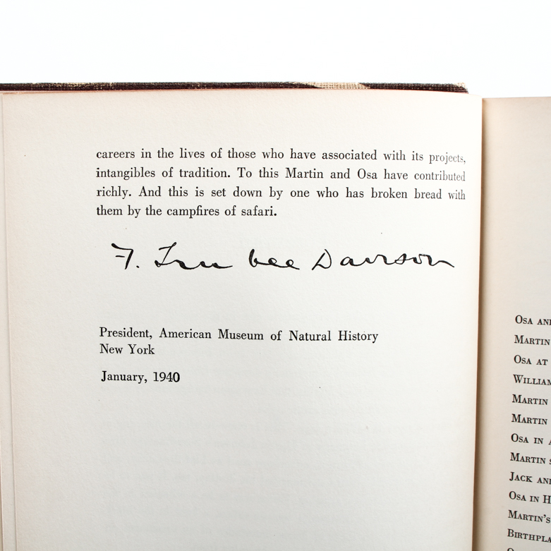 "I Married Adventure" by Osa Johnson, First Edition 1940