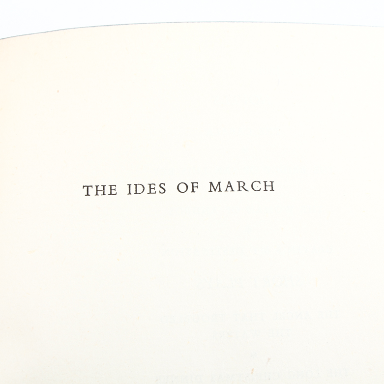 "The Ides of March" Signed First Edition Novel by Thornton Wilder