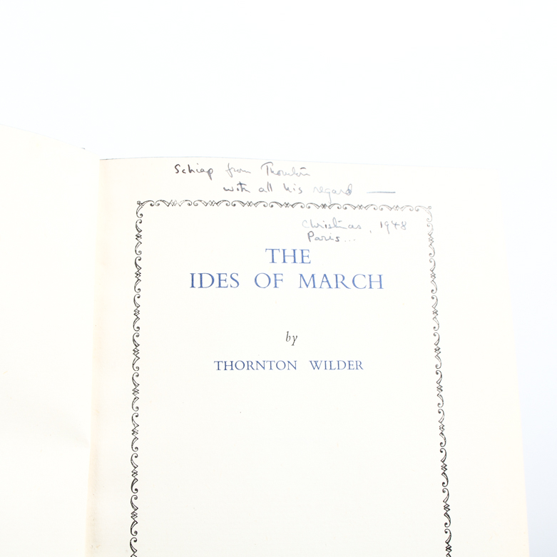 "The Ides of March" Signed First Edition Novel by Thornton Wilder