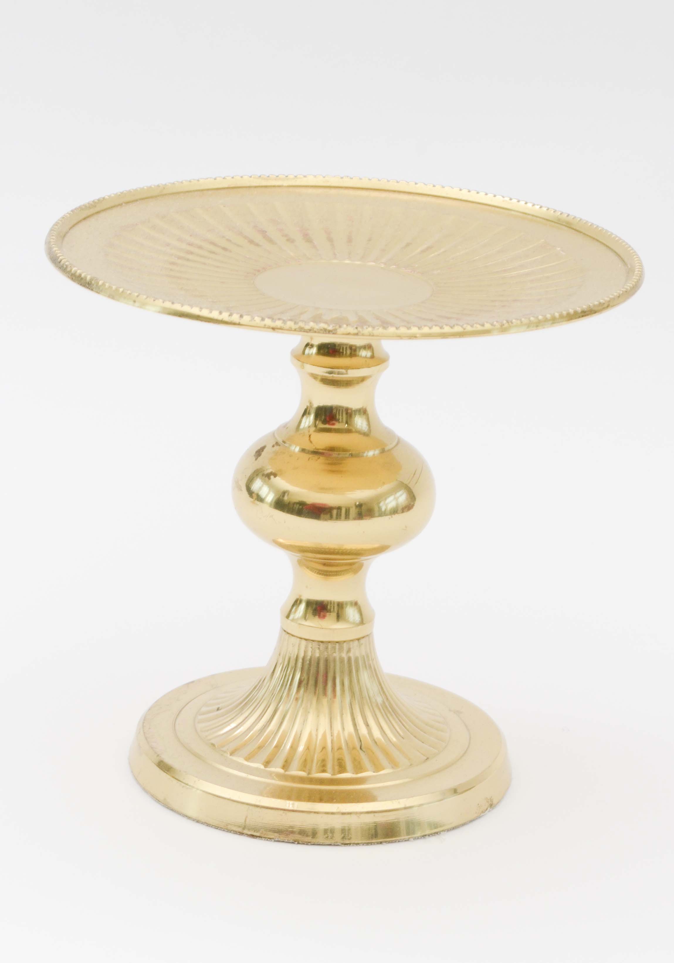 Set of Hosley Brass Pillar Candle Stands
