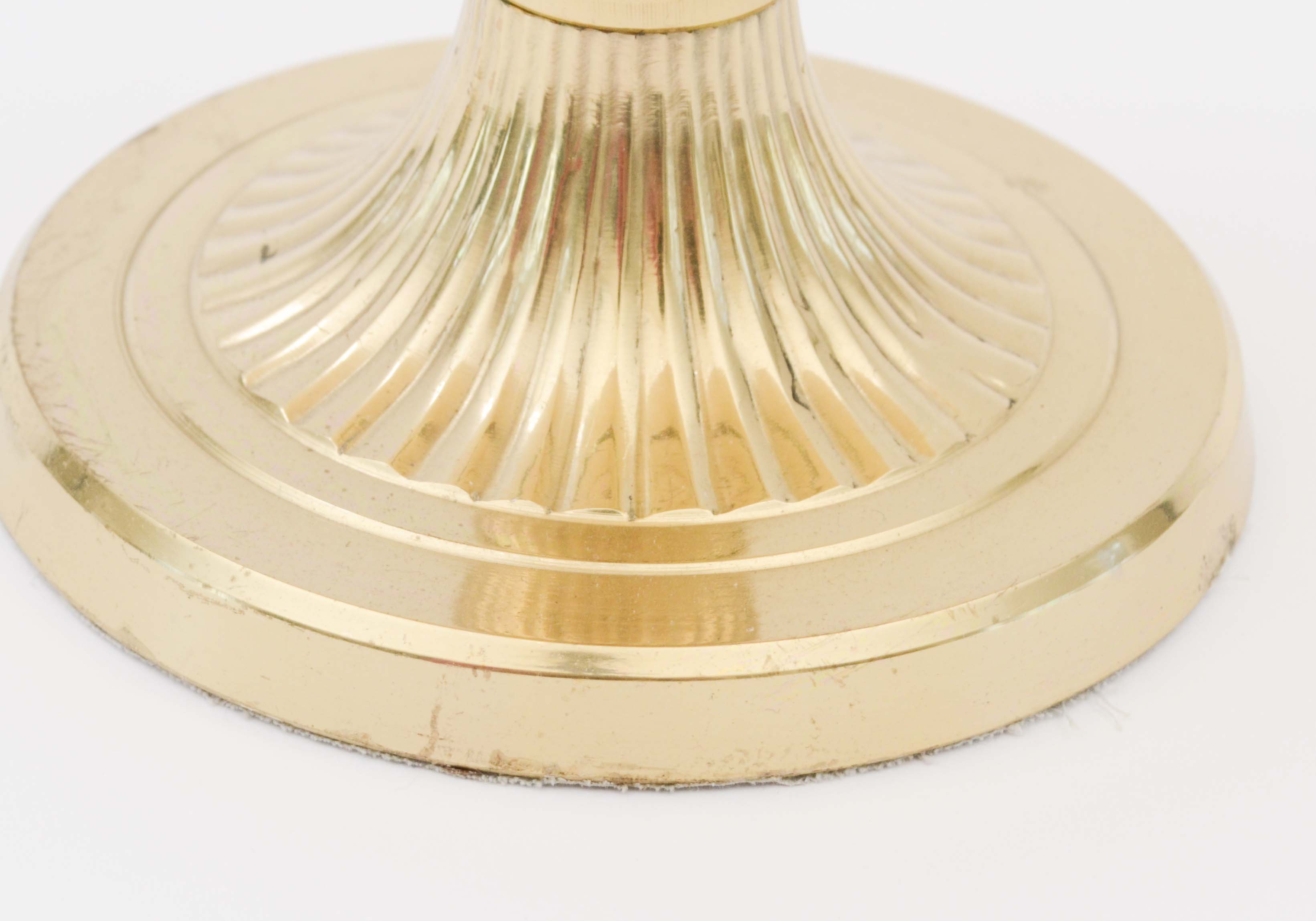 Set of Hosley Brass Pillar Candle Stands