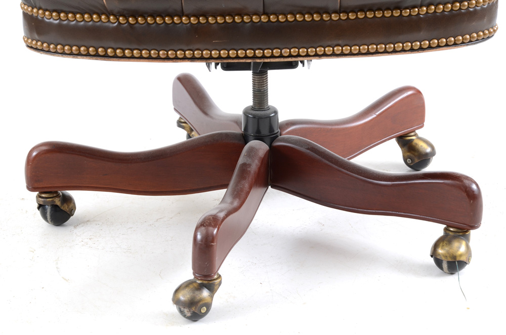 Hancock & Moore Tufted Leather Rolling Office Chair