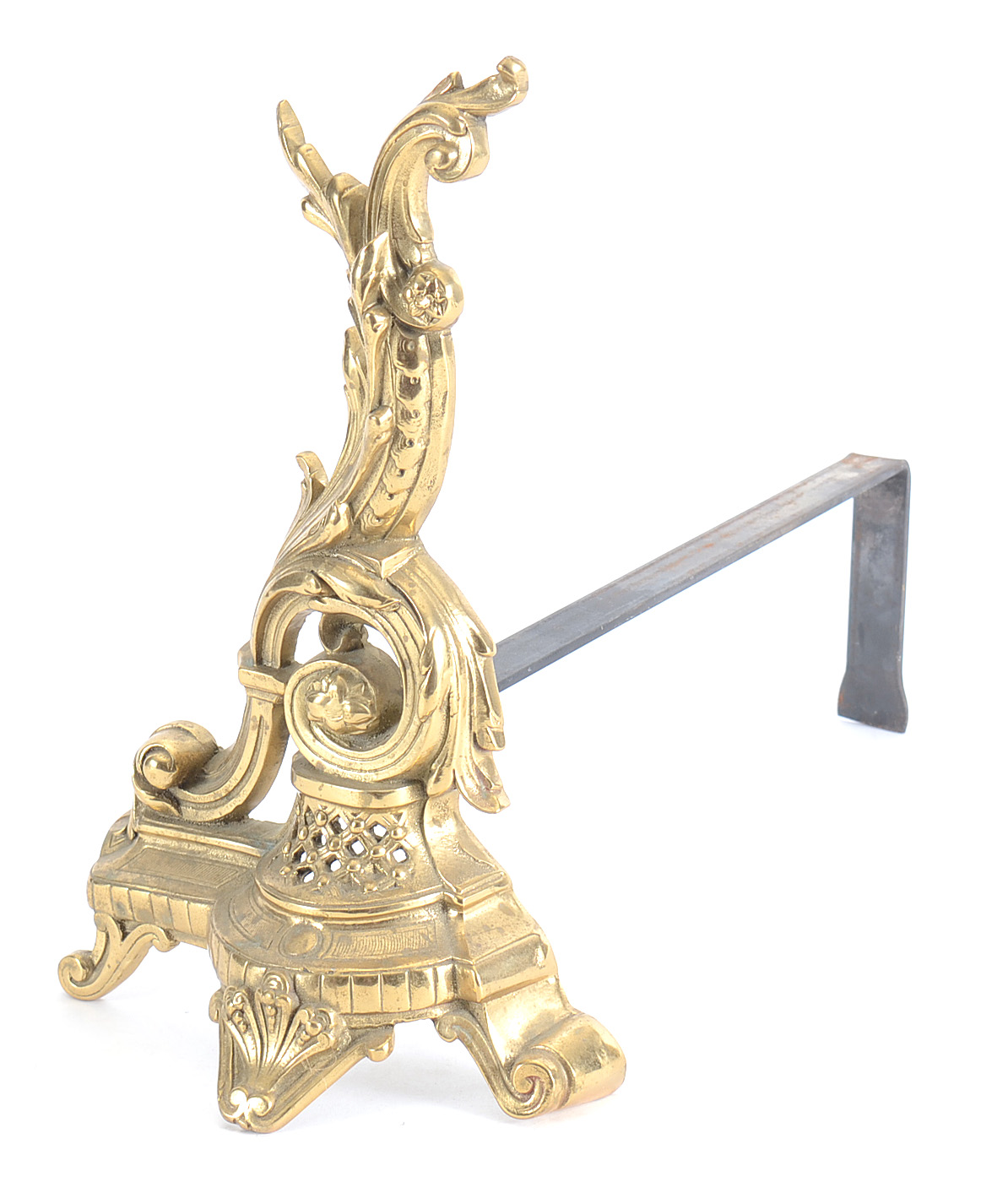 Antique Brass Andirons