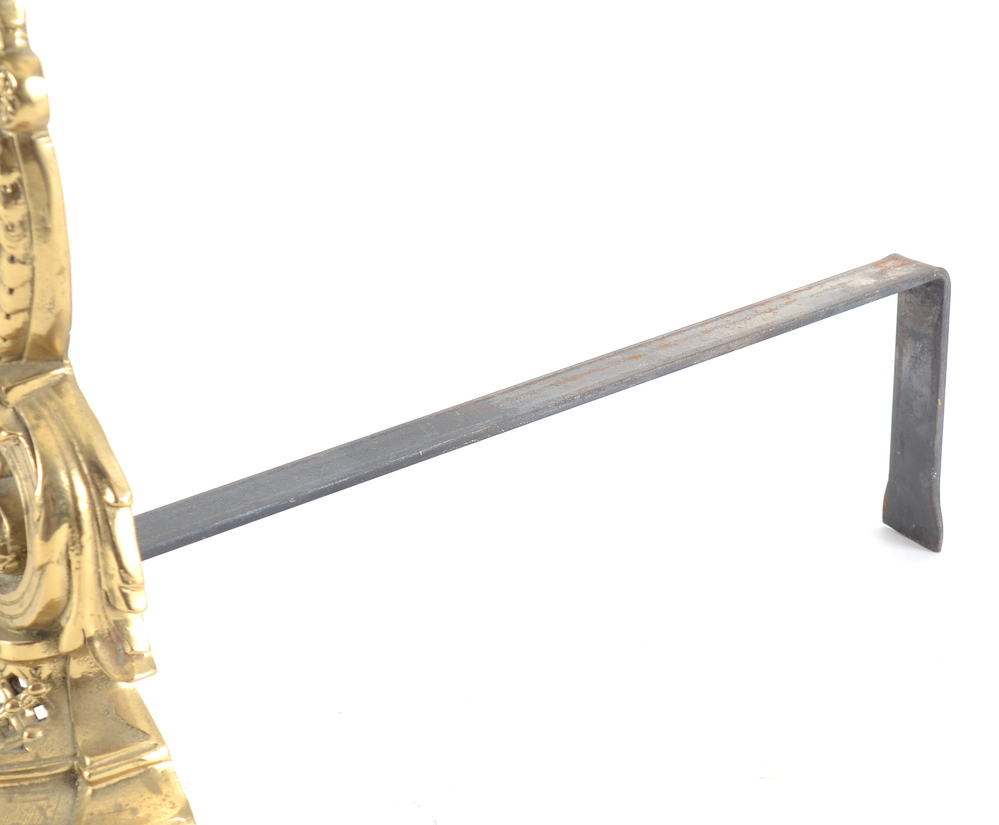 Antique Brass Andirons