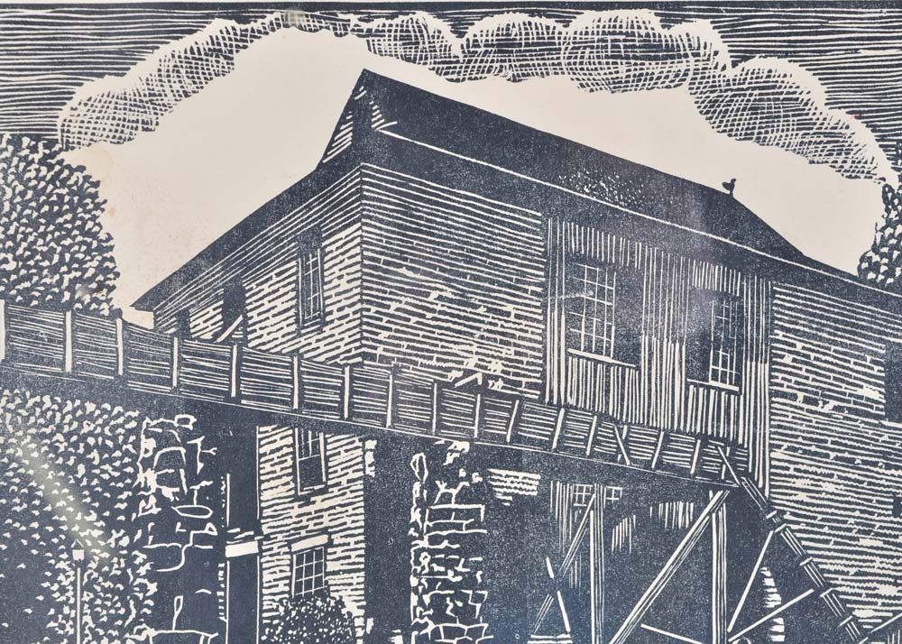 Paul Ashby Limited Edition Woodblock "Old Stone Mill"