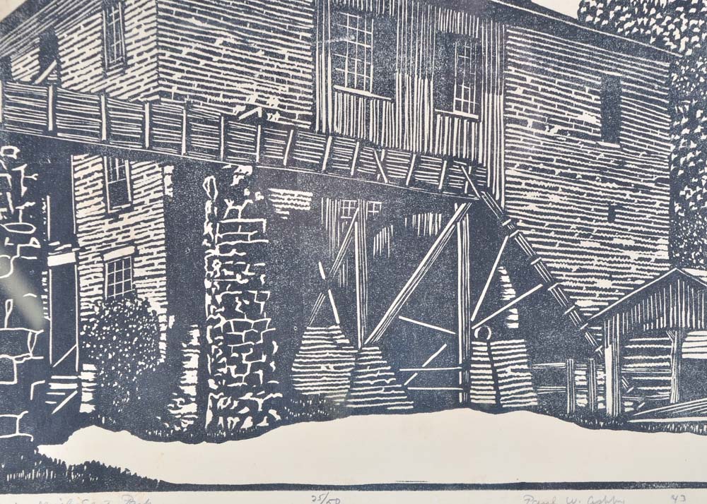 Paul Ashby Limited Edition Woodblock "Old Stone Mill"