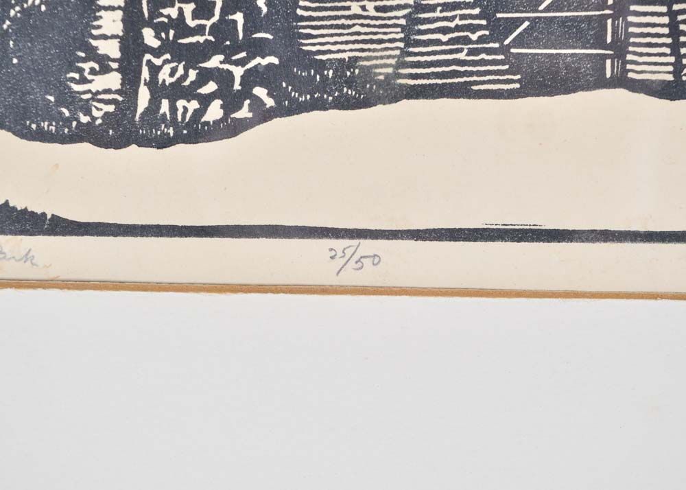 Paul Ashby Limited Edition Woodblock "Old Stone Mill"