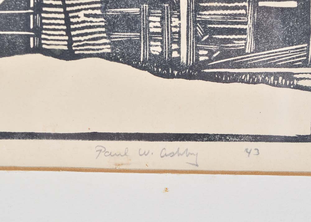 Paul Ashby Limited Edition Woodblock "Old Stone Mill"