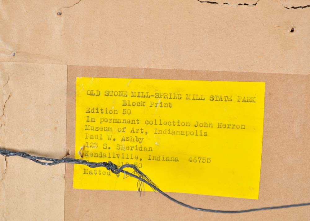 Paul Ashby Limited Edition Woodblock "Old Stone Mill"