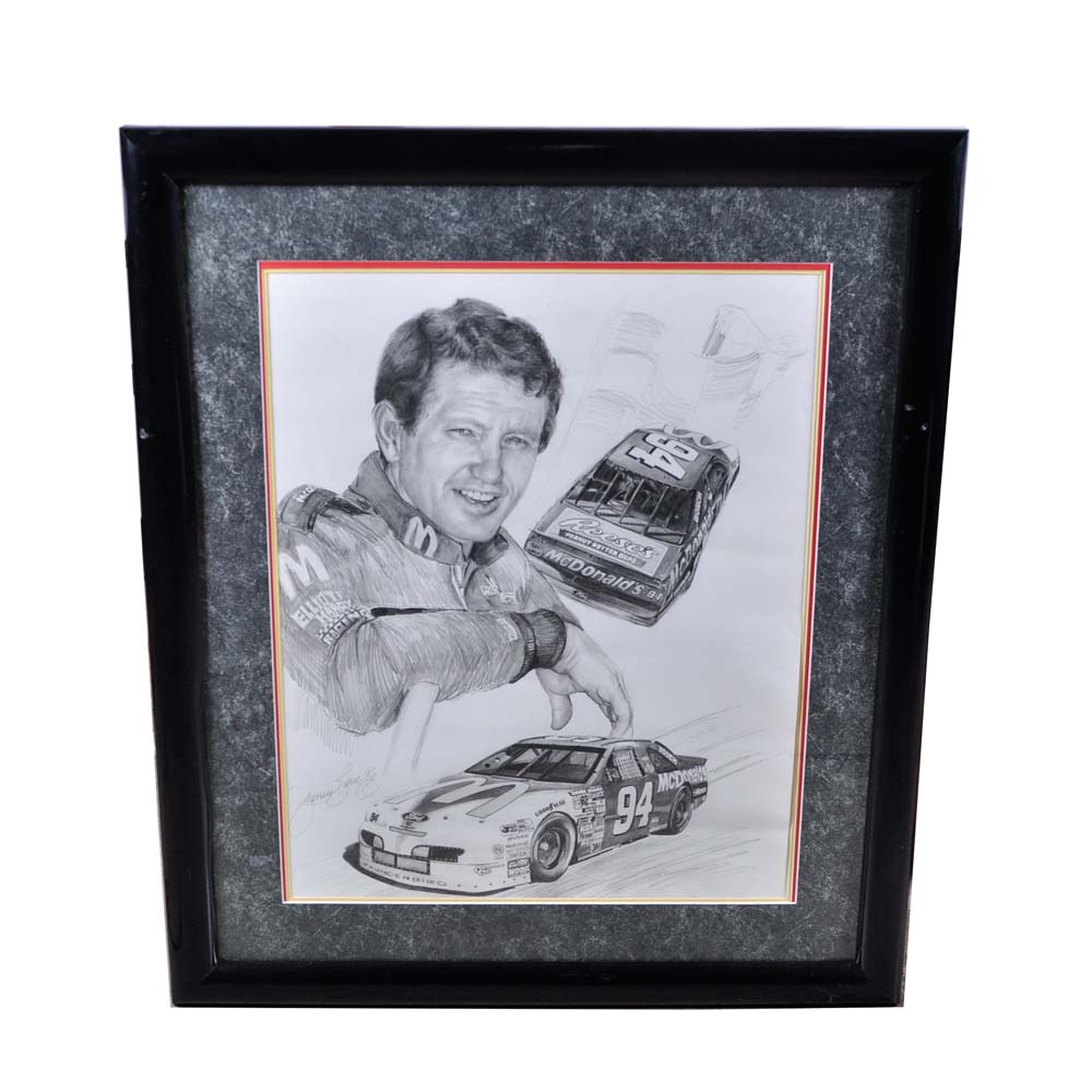 Jeanne Barnes Pencil Drawing of Bill Elliot