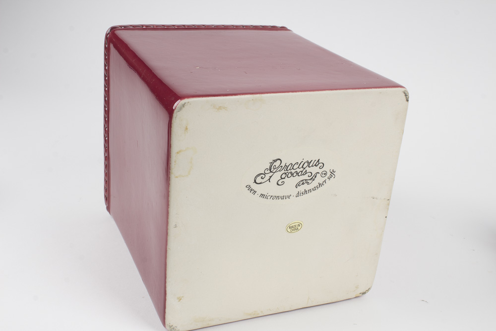 Set of Gracious Goods Red Canisters