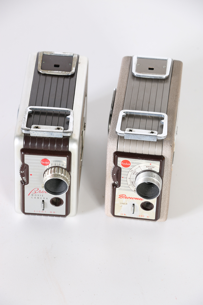 Pair of Kodak Brownie Cameras and Minolta Camera