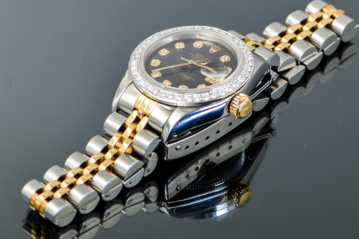 Rolex Datejust Two-Tone 18K Yellow Gold and Diamond Women's Watch