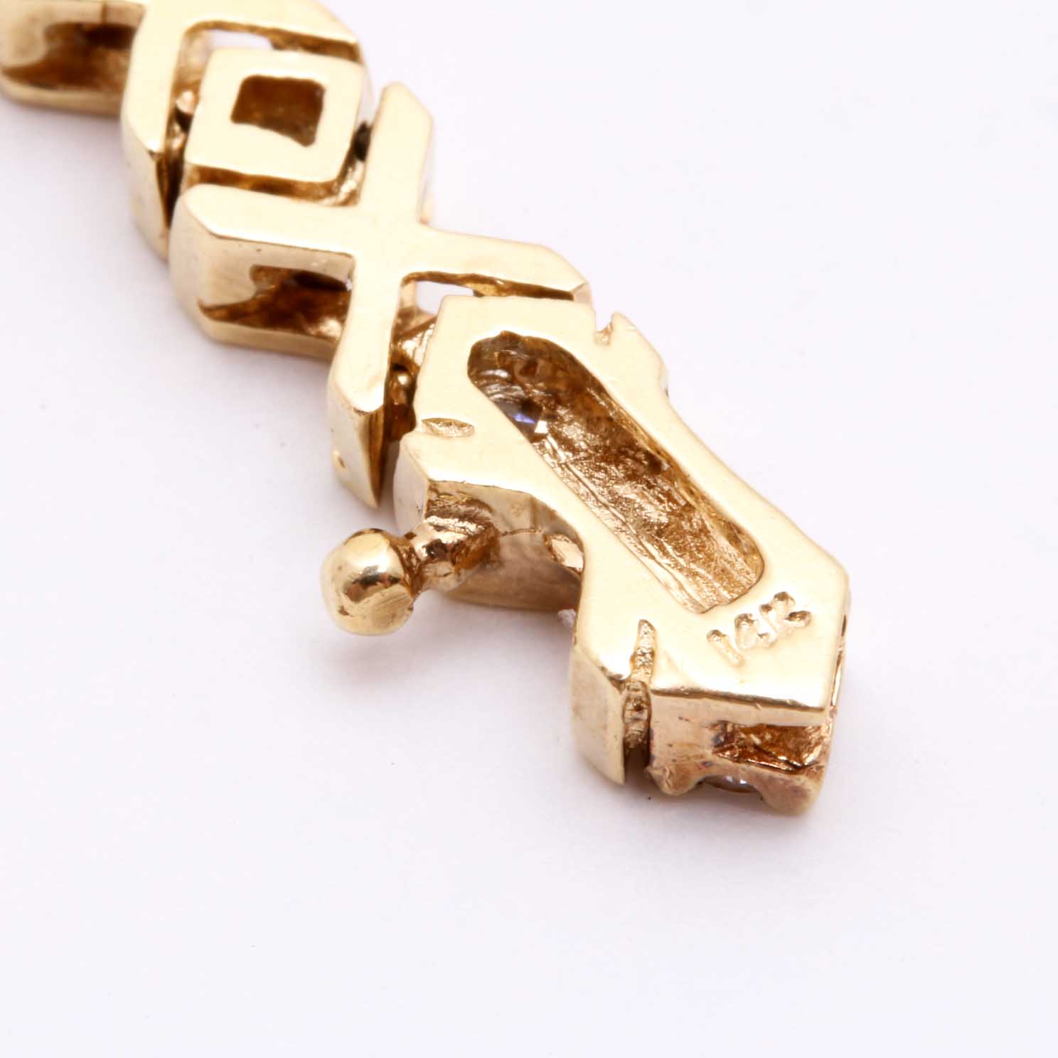 14K Yellow Gold Diamond Tennis Bracelet