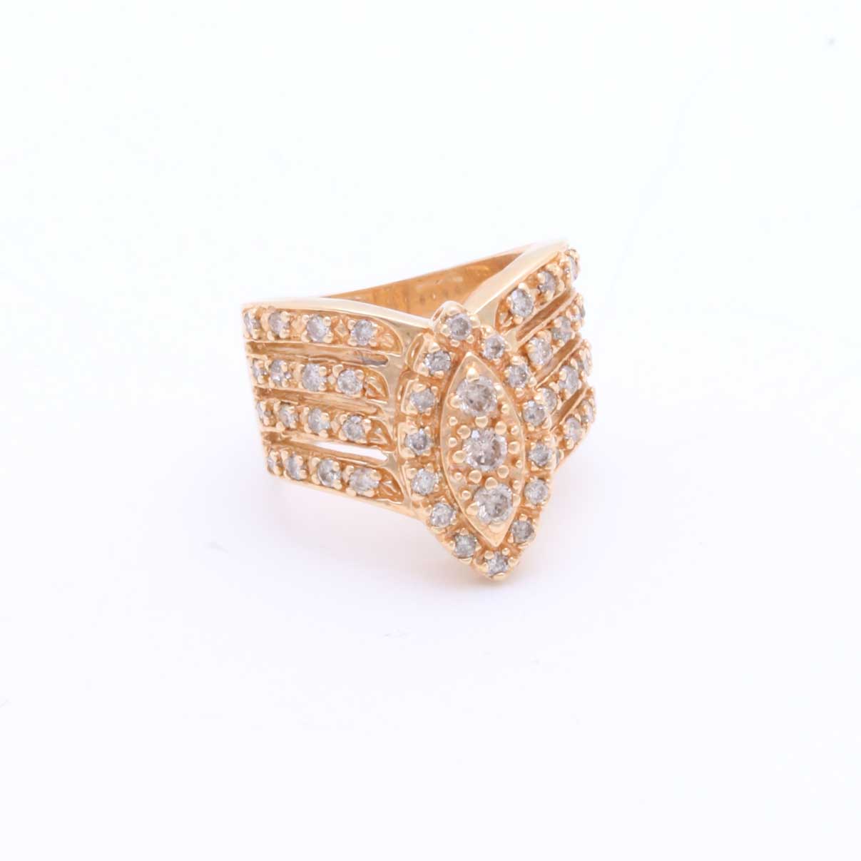 14K Yellow Gold Diamond Ring