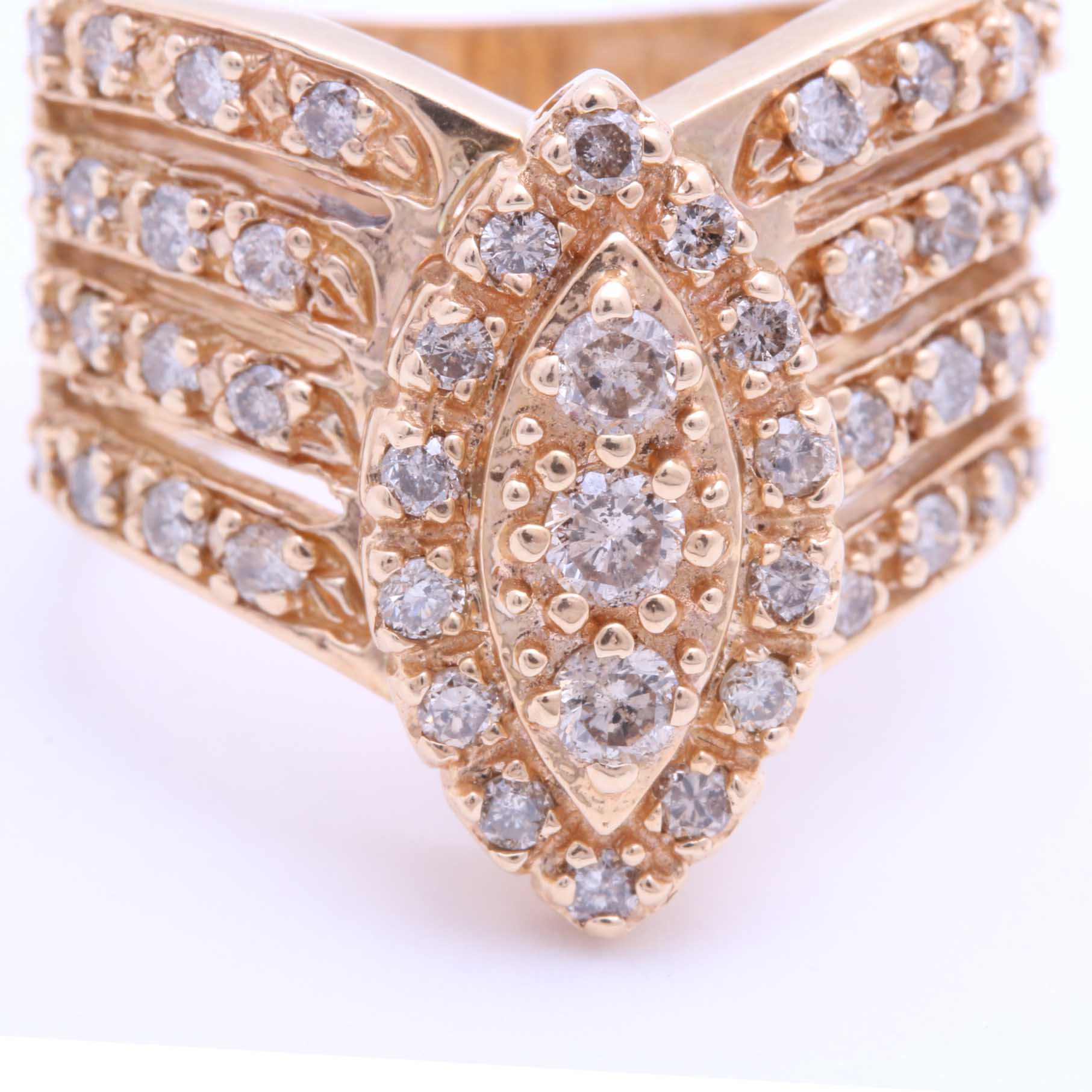 14K Yellow Gold Diamond Ring
