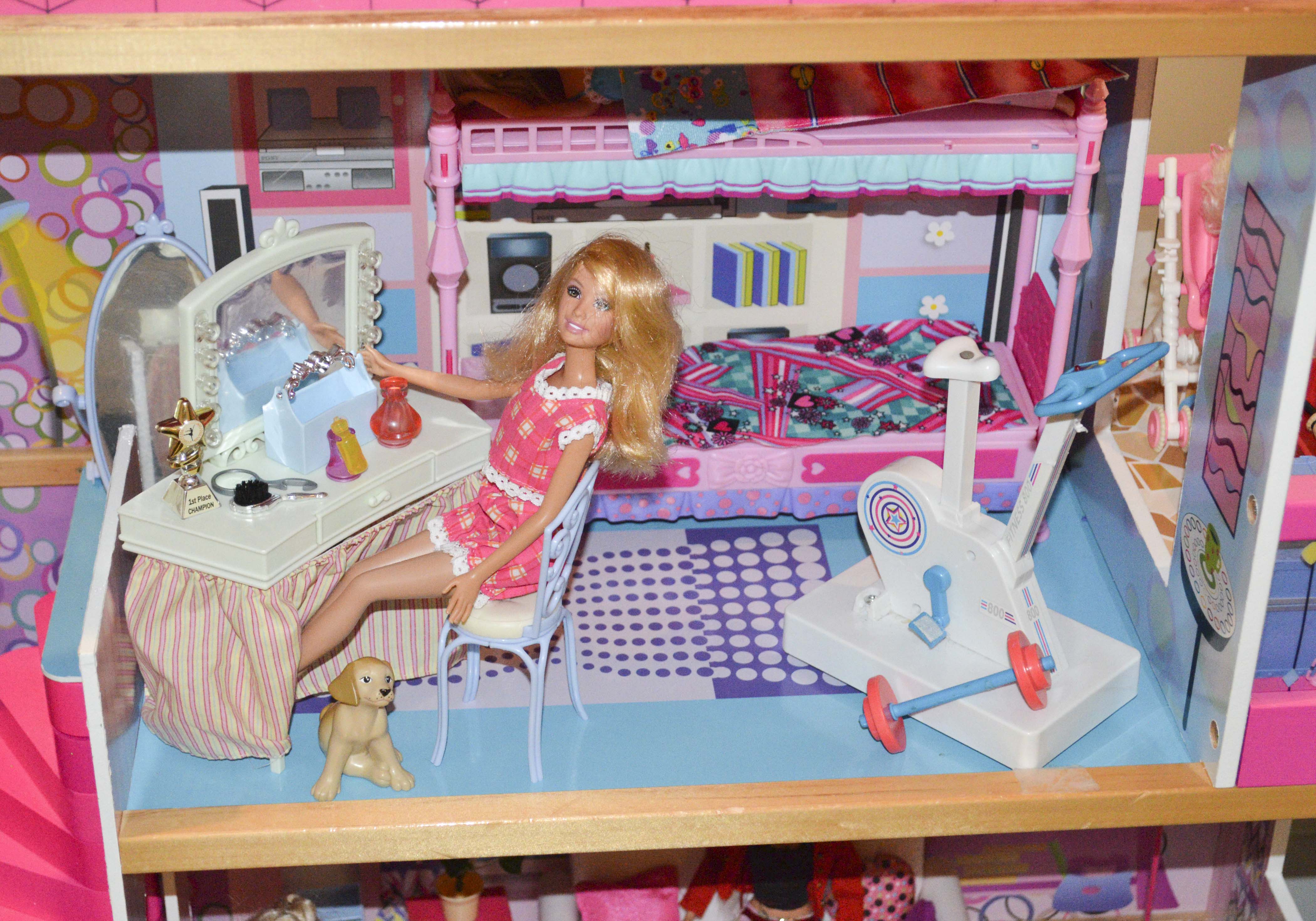 Barbie Doll House with Barbies and Furniture
